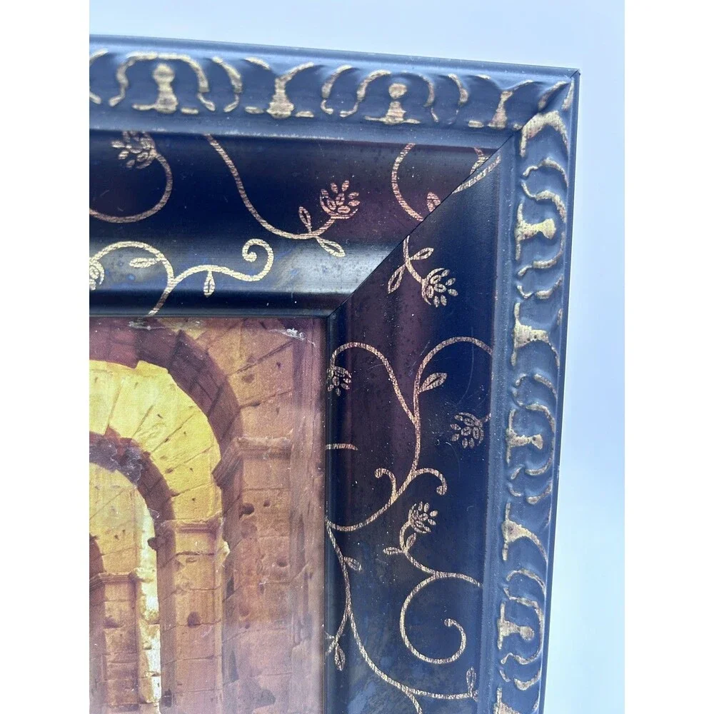 LAWRENCE FRAMES Carved Antique Bronze Photo Picture Frame 4 X 6 Photos used